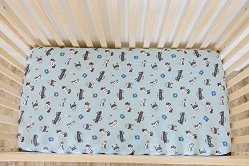 Image of Copper Pearl Premium Knit Baby Crib Sheets for Standard Mattresses, Breathable and Soft, Leo