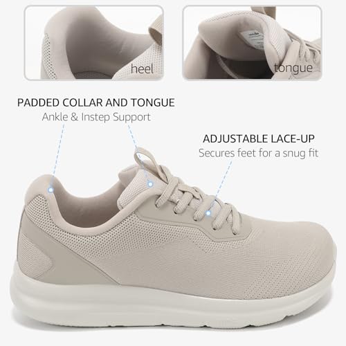 Image of Women Wide Toe Commute Walking Shoes Lace Up Size 6-11 US