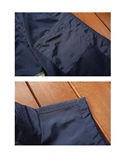 Duyang Men's Casual Outdoor Lightweight Quick Dry Fish Travel Work Safari Vest (Navy,M) #TOP3