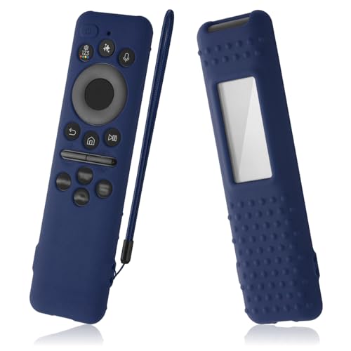 AKSHFETH Silicone Cover for Samsung BN59-01480A Solar Remote Control 2025, Compatible with TM2560E TM2360E BN59-01432A BN59-01455A Remote Protective Case Cover (Dark Blue)