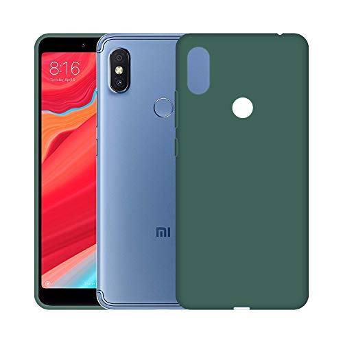 Image of Case Creation Luxurious OG Series for Xiaomi Redmi Y2 Case Cover,Anti-Dirty Slim Case Frosted Matte Cute Candy TPU Raised Bezel (Splash of Color) Back Cover for Redmi Y2 -Lake Green