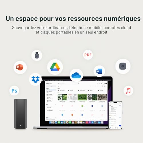 Synology BeeStation 4 to Stockage Cloud Personnel SSD USB-C BST150-4T Portable 2,5 Pouces pour Tablette, Disque Dur Externe