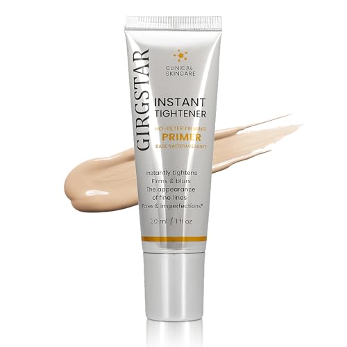 Girgstar Instant Face Blurring & Firming Primer for Face Before Makeup - Perfection Tightener Visibly Smooths the Look of Fine Lines, Wrinkles & Pores - Grips Makeup for Long Wear & Shine Control