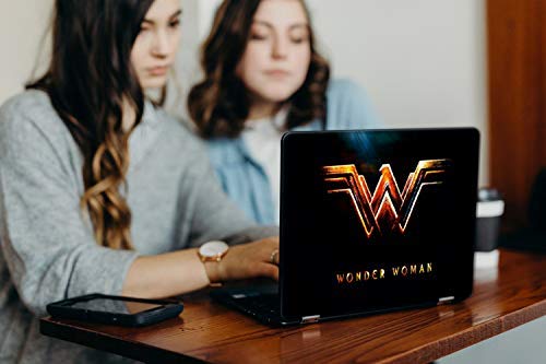 Image of Galaxsia Wonder Woman Vinyl Laptop Skin /Sticker /Cover /Decal Compatible for Any Laptop (Hp /Dell /Sony /Acer /Lenovo /Asus etc..) Brand Models of Size 14 Inches Laptop Or Notebook.