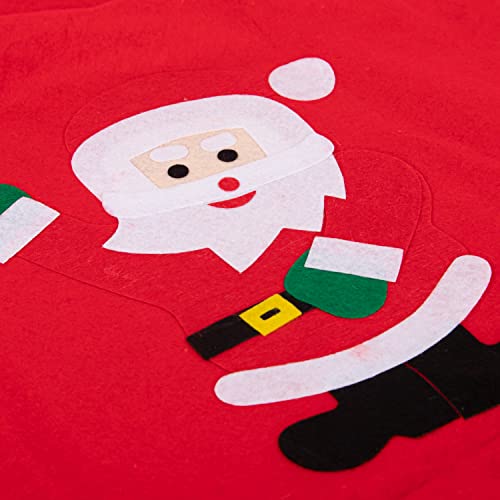 Idena 8580196 Sac de Noël, avec motif de Père Noël, rouge, 90 x 60 cm, en feutre, idéal comme cadeau - Image 5