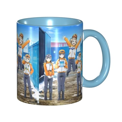 宇宙よりも遠い場所 セラミックマグカップ 食器 大容量コーヒーカップ 330ml 耐熱 おしゃれなマグカップ オフィスホーム用 プレゼントに最適 再利用可能 ギフト 男女兼用 Sky Blue