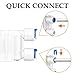 1/4 Inch Tube Automatic Shut Off Valve, with Quick-Connect Fittings, for RO Reverse Osmosis Water Filter System (Pack of 1) White