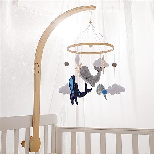 Support mobile en bois pour lit de bébé et table à langer nuages - 3