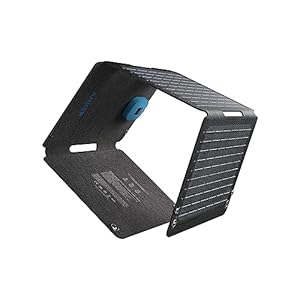 Anker Solix PS30 Solar Panel, 30W Foldable Portable Solar Charger, IP65 Water and Dust Resistance, Ultra-Fast Charging, Charges 2 Devices at Once, for Camping, Hiking, and Outdoor Activities.