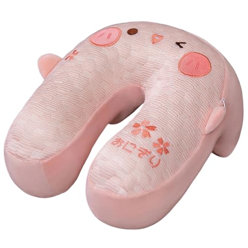 漫画動物トラベルネックピローソフト低反発形状ネックトラベルクッション子供と大人のための調節可能な赤ちゃんの頭