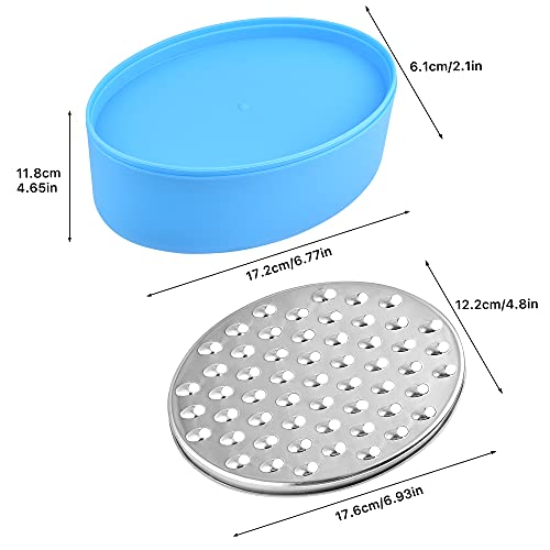 Cheese Grater Akamino Grater Lemon With Food Storage Container & Lid Grinder Grater For Kitchen - Perfect For Hard Parmesan，Ginger, Vegetables, Butter (Blue) #TOP1