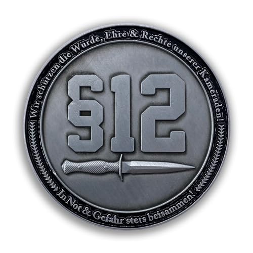 Feldschmiede ® | Kameradschafts Coin-Set | 2 Hochwertige Coins aus 100% Kupfer im Antique Silver Stil | 50mm Durchmesser