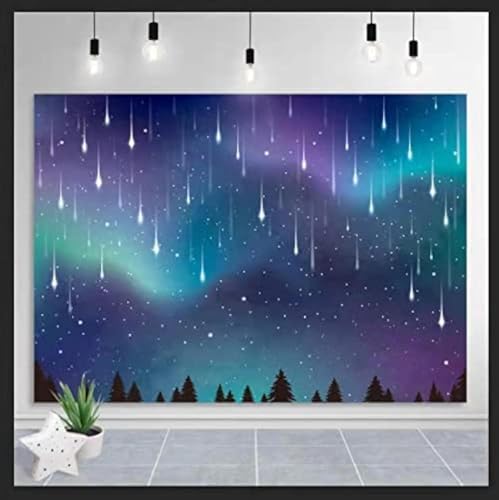 BELECO 7x5ft Fabric Starry Forest Night Backdrop For Photography Fantasy Forest