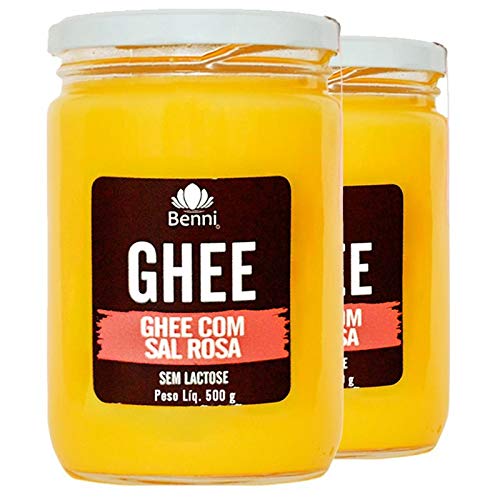Kit 2 Manteiga GHEE com Sal rosa do himalaia 500g Benni Alimentos