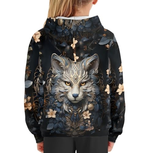 Image of GLUDEAR Teen Boys Girls Novelty Animal Galaxy Hoodies Sweatshirts Pullover