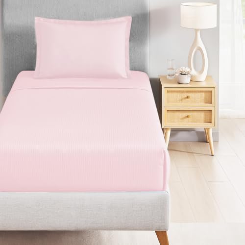 Image of myTrident Bedsheet for Single Bed Cotton| 210 TC | 60 inch x 90 inch | Peony