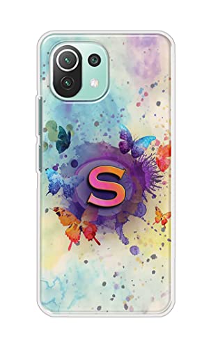 Image of PRINTFIDAA� Printed Hard Back Cover Case for Mi 11 Lite | Mi 11 Lite NE 5G Back Cover (Alphabet S) -2808