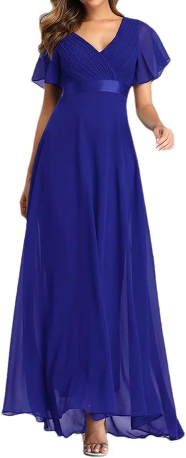 Women Chiffon Maxi Summer Dress Vintage Long Bridesmaid Prom Dresses Club Bodycon Party Dress