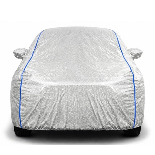 Image of Waterproof Car Cover for Ford Figo | All Weather Protection | UV Resistant & Dustproof | Soft Cotton Lining to Prevent Scratches | Triple Stitched with Mirror Pockets & Elastic Hem