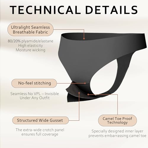 Camel Concealer Underwear Camel Cover Thong Seamless G-String Thongs Workout Underwear Anti Camels Cover Thongs2