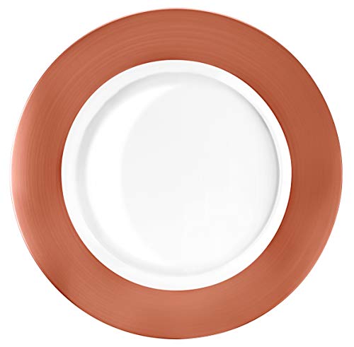 Set de 2 platos cargadores de vidrio con banda cobre miniatura 2