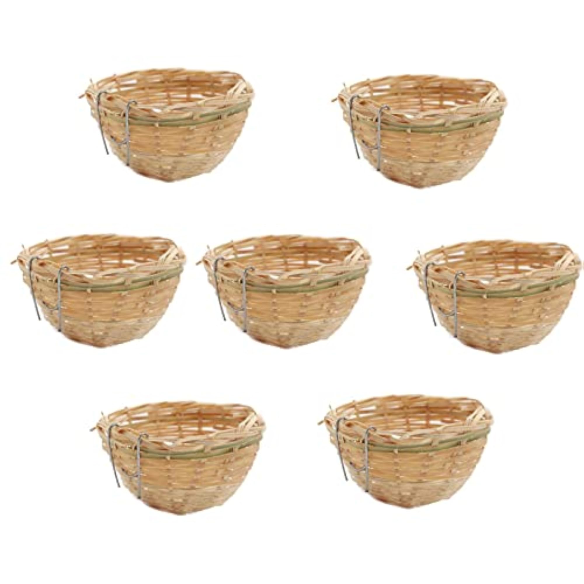 7pcs Bamboo Canary Nest Pan for Bird Breeding