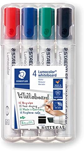 STAEDTLER Lumocolor Whiteboard-Set 613 S - Made in Germany, komplett mit Marker, Wischer, Spray & Magneten