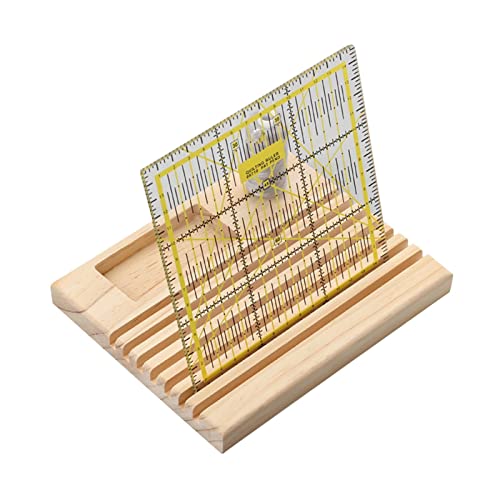 Rack de régua de madeira | Cremalheira de régua de acolchoamento de madeira,Suporte para régua carre