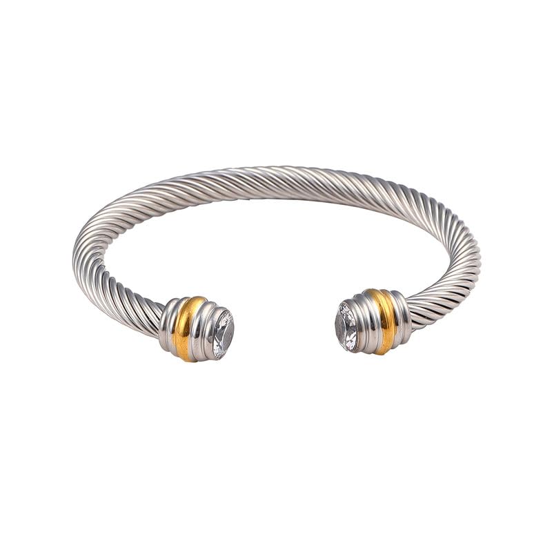 french accent Men's The Ripple Cuff Bracelet For Casual Wear | Metallic Silver Colour | Alloy Material | Adjustable Closure | Metallic Cuff Bracelet | Fashion Bracelet For Man & Boys-picture-27