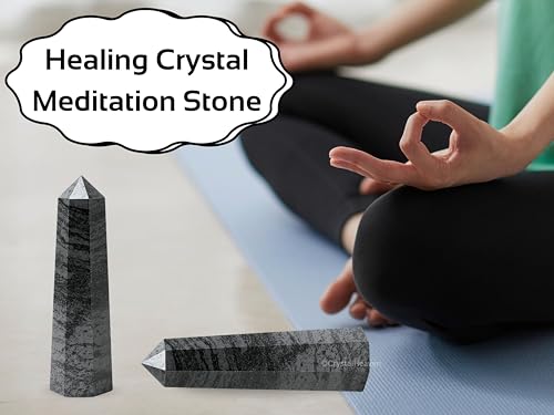 Image of Crystal Heaven Certified Hematite Crystal Tower Obelisk Point For Chakra, Healing And Balancing - Aaa Grade Original Certified Gemstone Agate For Reiki Meditation Yoga Spiritual (3-4 Inches)