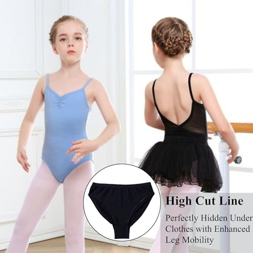 3 Packs Ballet Underwear High Cut Gymnastics Seamless Dance Underpants Briefs for Girls2