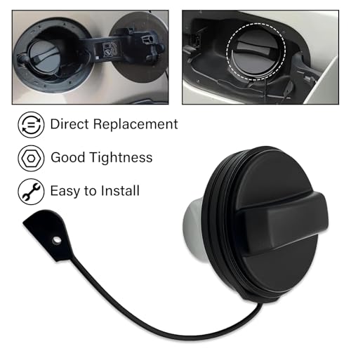 Image of Gas Cap, Fuel Cap Fit for Range Rover Evoque 2014-2021 Range Rover Sport 2015-2021 Velar 2018-2021 Discovery Sport 2017-2021 Land Rover Defender, Replace Part LR178173 LR138720 Fuel Tank Filler