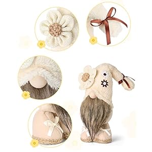 Upltowtme Farmhouse Gnomes Plush Spring Boho Swedish Tomte Gnomes Decorations for Home Cream Linen Flower Handmade Rustic Kitchen Tiered Tray Decor Gift Idea to Woman Wife Mom Girlfriend Upltowtme Farmhouse Gnomes Plush Spring Boho Swedish Tomte Gnomes Decorations for Home Cream Linen Flower Handmade Rustic Kitchen Tiered Tray Decor Gift Idea to Woman Wife Mom Girlfriend