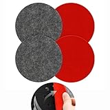 OHYER Polierfilz 125mm für Bosch Exzenterschleifer - 4 Stück Polyester Polierscheiben - Polieraufsatz - Polierschwamm für Auto, Glas, Metall, Holz