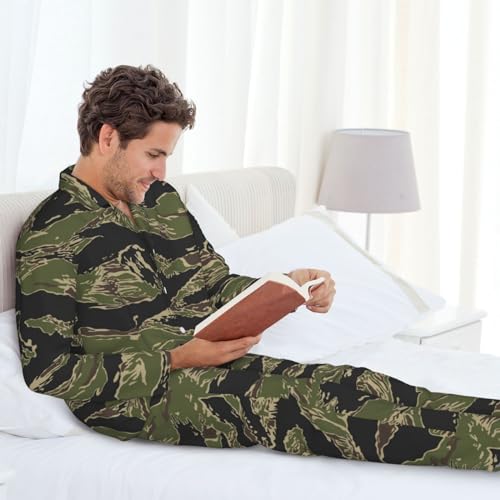 Supdreamc Pajamas For Men - Long-Sleeved Mens Button-Down PJs Sets, Classic, 100% Polyester4