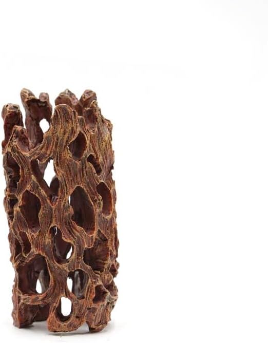 Realistic Resin Tree Cave Decor for Aquarium & Reptile Tank - Fish Shrimp Hideout, Lizard Shelter with Hollow Log Design - Natural Aquascape Terrarium Ornament