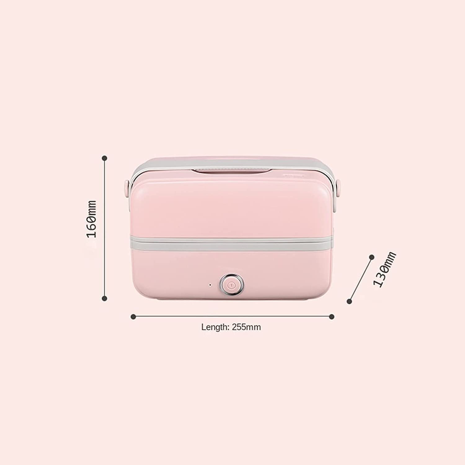 OLOTU Calentador Comida Fiambrera eléctrica Rosa, Calentador de Alimentos 3 en 1 para Coche, camión y Trabajo, Caja de calefacción con contenedor extraíble de Acero Inoxidable Actualizado