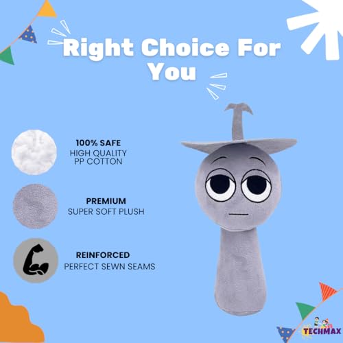 Image of Grey Top Cap Sprunki Plush Toys