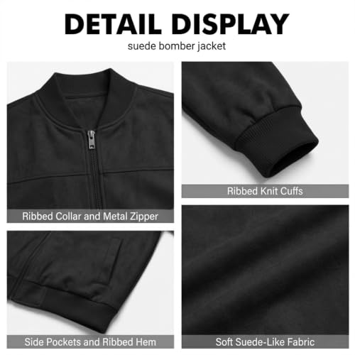 Bomber Jacket Men Light Zip Up Business Casual Jackets with Pockets 2026 - image 5