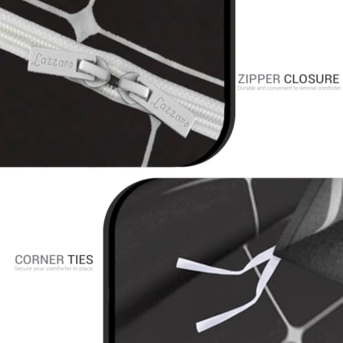Lazzaro Single Duvet Cover Set - Premium Microfiber Duvet Cover Single (135 x 200 cm) 2 PCs - Ultrasoft Hypoallergenic Reversible Quilt Cover Bedding Set With Zipper Closure - Cosy Home Interiors Lazzaro Single Duvet Cover Set - Premium Microfiber Duvet Cover Single (135 x 200 cm) 2 PCs - Ultrasoft Hypoallergenic Reversible Quilt Cover Bedding Set With Zipper Closure - Image 4