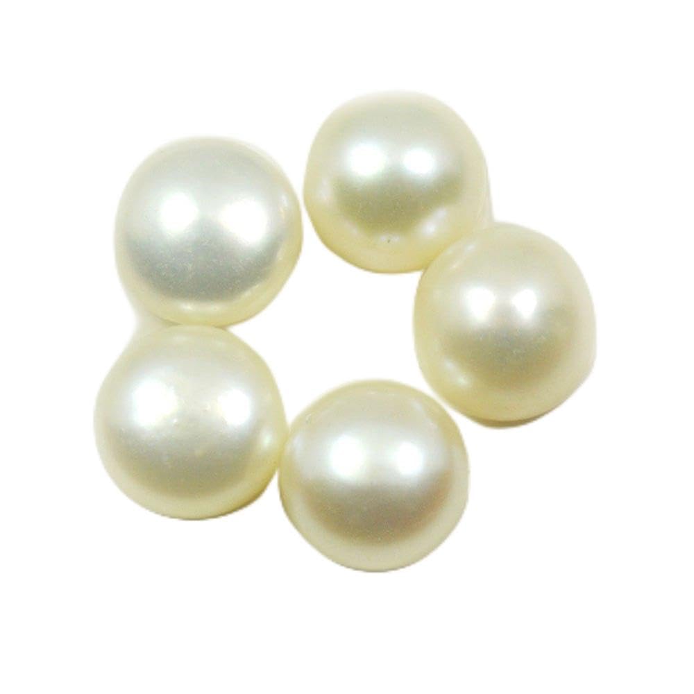Original Certified Pearl Stone Total 15 Carat Moti Stone Lot 5 Pieces Round Shape for Healing-image-39