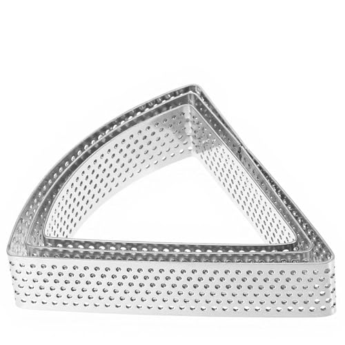 Scone Cutter Set of 3 (2.7, 3.1, 3.5 Inch) Stainless Steel Triangle Geometric Frame Plaque Cookie Cutters Triangle Shape Cookie Cutter Set for Scones, Pastries, Desserts