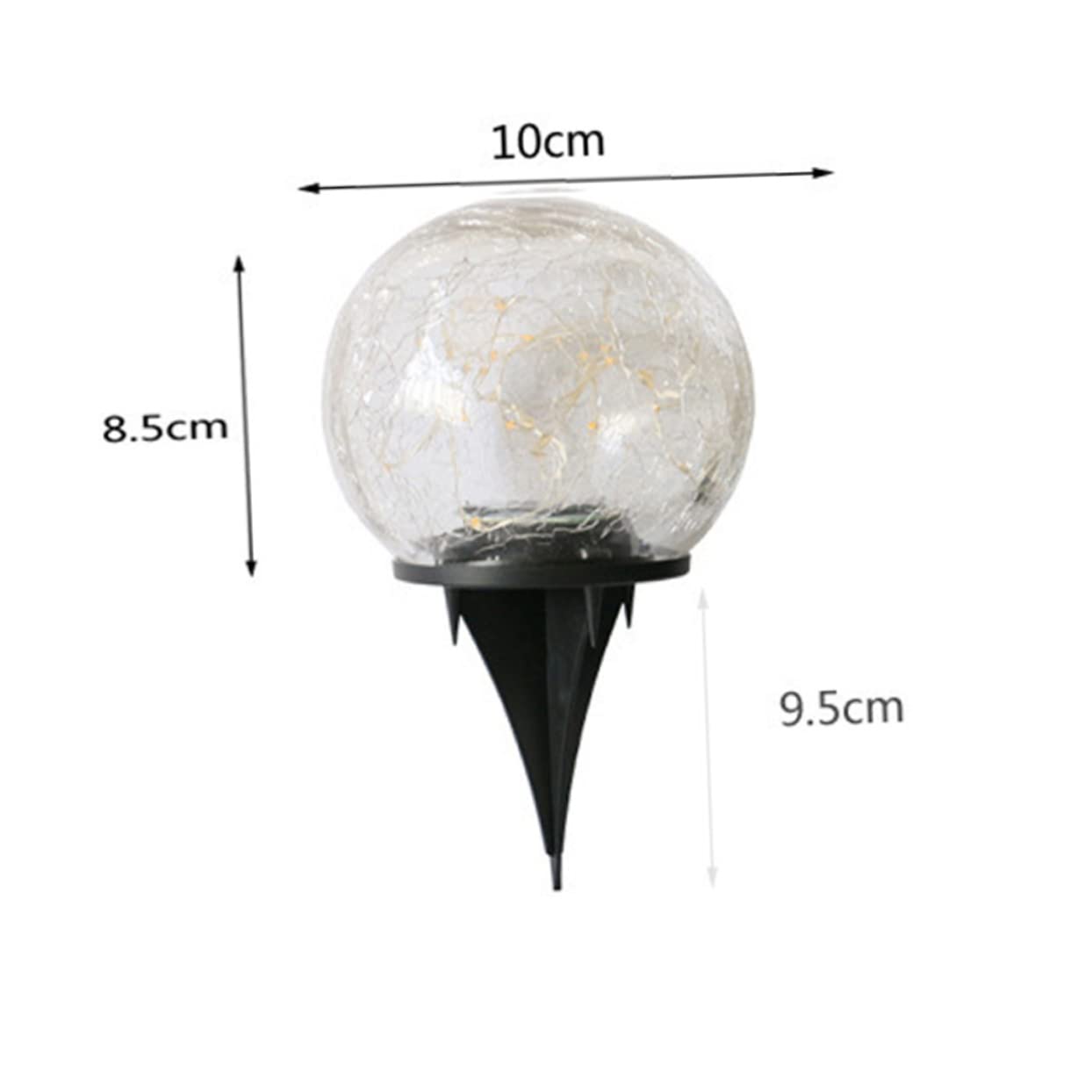 CIYODO Solar Crack Ball Lamp Waterproof Outdoor Led Landscape Light Yard Lamp Easy to Install