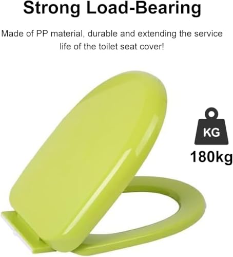 Abattant WC rond vert durable en polypropylène haute densité - 5