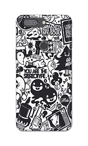 Image of Printed Hard Back Cover Case for OnePlus 5T Back Cover (Mixed Cartoon) -702