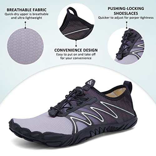 Image of ziitop Water Shoes for Men Women Beach Barefoot Swim Rock Climbing Pool Shoes Socks, Anti-Slip Breathable Quick Dry Lightweight Slip-on, Outdoor Sport Hiking Walking Boating Fishing Diving Surfing