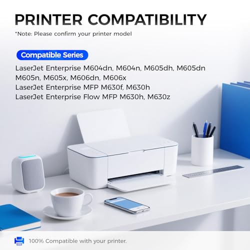 Image of 81A CF281A Black Toner Cartridge Replacement for HP 81A CF281A Toner Compatible with HP LaserJet Enterprise M604dn M604n M605dh M605dn M605n M605x M606dn M606x MFP M630f M630h M630h M630z Printer Ink