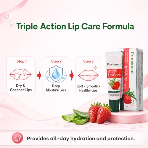 Image of PROMINENT Lip Care Balm 20g | Moisturizing & Healing Lip Treatment | Natural Ingredients for Dry & Chapped Lips | Long Lasting Hydration Smooth Texture Unisex Pocket Friendly - Pack of 2
