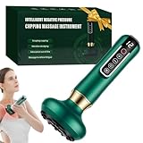 HASAIKA® Massaggiatore Elettrico a Coppettazione, Regolazione della temperatura di aspirazione a 12 posizioni, Adatto per il massaggio di tutto il corpo (Verde)