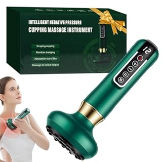 HASAIKA® Massaggiatore Elettrico a Coppettazione, Regolazione della temperatura di aspirazione a 12 posizioni, Adatto per il massaggio di tutto il corpo (Verde)